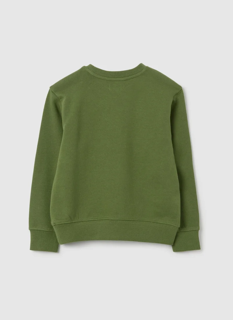 Ovs OVS Children'S Sweatshirt In Pure Green Cotton
